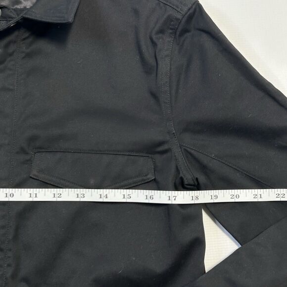 Monadic Mens Cargo Jacket Size Small Black Full Zip Shacket - Picture 14 of 15